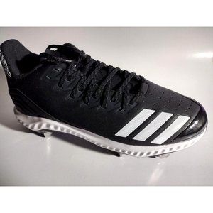 NEW ADIDAS ICON BOUNCE Men's 10.5 Black Baseball Low Top Athletic Cleats